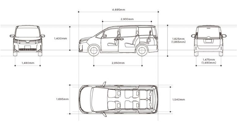 ヴォクシーの最小回転半径【5.5m】寸法図を元に小回りが利くか徹底調査